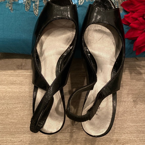 FIONI black heels open toe / size 6 - Picture 4 of 7
